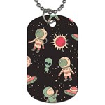 Space Pattern Cartoon Dog Tag (Two Sides) Front