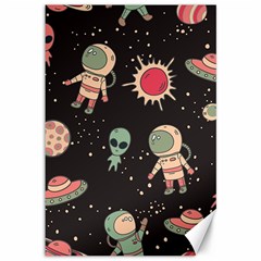 Space Pattern Cartoon Canvas 12  X 18 