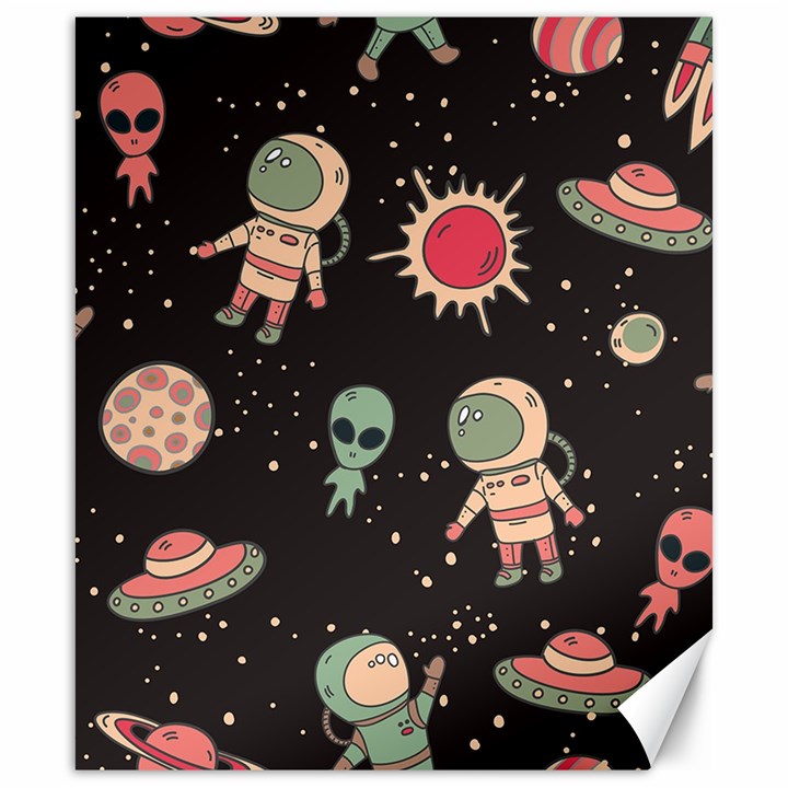 Space Pattern Cartoon Canvas 20  x 24 