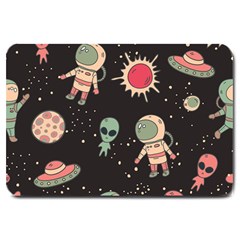 Space Pattern Cartoon Large Doormat by Jancukart