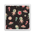 Space Pattern Cartoon Memory Card Reader (Square) Front