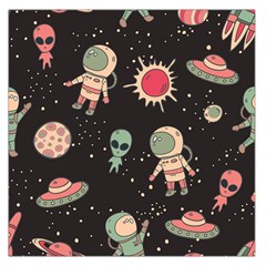 Space Pattern Cartoon Square Satin Scarf (36  X 36 )