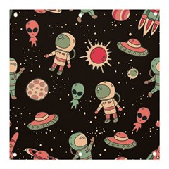 Space Pattern Cartoon Banner And Sign 3  X 3 