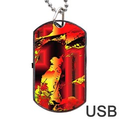 Red Light Ii Dog Tag Usb Flash (one Side) by MRNStudios