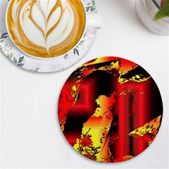 Red Light Ii Uv Print Round Tile Coaster by MRNStudios