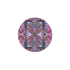 Charcoal Pink Repeats Iv Golf Ball Marker by kaleidomarblingart