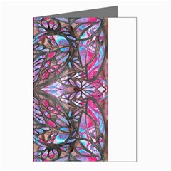 Charcoal Pink Repeats Iv Greeting Cards (pkg Of 8)