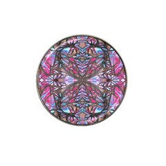 Charcoal Pink Repeats Iv Hat Clip Ball Marker (4 Pack) by kaleidomarblingart