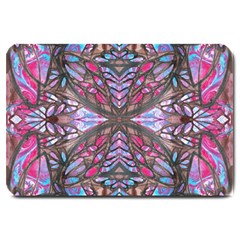 Charcoal Pink Repeats Iv Large Doormat