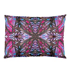 Charcoal Pink Repeats Iv Pillow Case (two Sides) by kaleidomarblingart