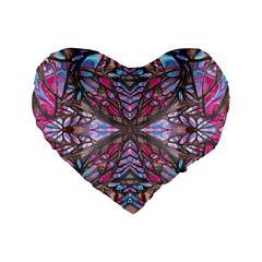 Charcoal Pink Repeats Iv Standard 16  Premium Heart Shape Cushions by kaleidomarblingart