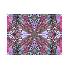 Charcoal Pink Repeats Iv One Side Premium Plush Fleece Blanket (mini)