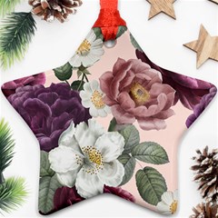 Roses Vintage Pattern Ornament (star)