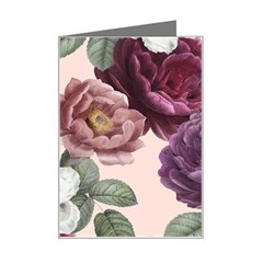 Roses Vintage Pattern Mini Greeting Card