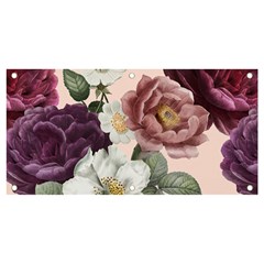 Roses Vintage Pattern Banner And Sign 4  X 2 