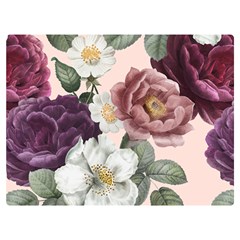 Roses Vintage Pattern One Side Premium Plush Fleece Blanket (extra Small)