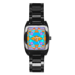 Bohemian Chintz Y Stainless Steel Barrel Watch by Mazipoodles