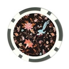 Vintage Floral Pattern Poker Chip Card Guard (10 Pack)