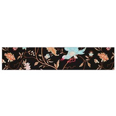 Vintage Floral Pattern Small Premium Plush Fleece Scarf