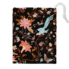 Vintage Floral Pattern Drawstring Pouch (5xl)