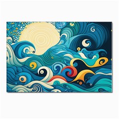 Waves Ocean Sea Abstract Whimsical (2) Postcards 5  X 7  (pkg Of 10) by Jancukart