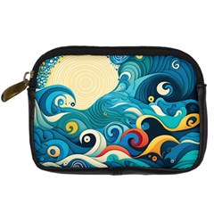 Waves Ocean Sea Abstract Whimsical (2) Digital Camera Leather Case