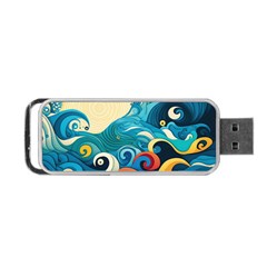 Waves Ocean Sea Abstract Whimsical (2) Portable Usb Flash (one Side)