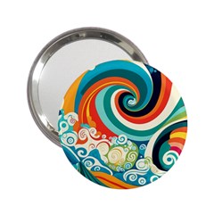 Wave Waves Ocean Sea Abstract Whimsical 2 25  Handbag Mirrors by Jancukart