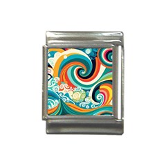 Wave Waves Ocean Sea Abstract Whimsical Italian Charm (13mm)