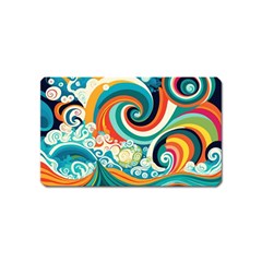 Wave Waves Ocean Sea Abstract Whimsical Magnet (name Card)