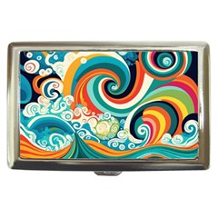 Wave Waves Ocean Sea Abstract Whimsical Cigarette Money Case