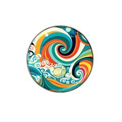 Wave Waves Ocean Sea Abstract Whimsical Hat Clip Ball Marker