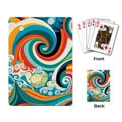 Wave Waves Ocean Sea Abstract Whimsical Playing Cards Single Design (rectangle)