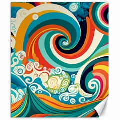 Wave Waves Ocean Sea Abstract Whimsical Canvas 20  X 24  by Jancukart