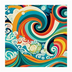 Wave Waves Ocean Sea Abstract Whimsical Medium Glasses Cloth