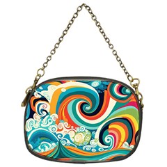 Wave Waves Ocean Sea Abstract Whimsical Chain Purse (one Side)