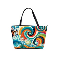 Wave Waves Ocean Sea Abstract Whimsical Classic Shoulder Handbag