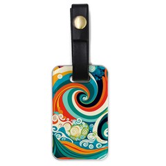 Wave Waves Ocean Sea Abstract Whimsical Luggage Tag (one Side)