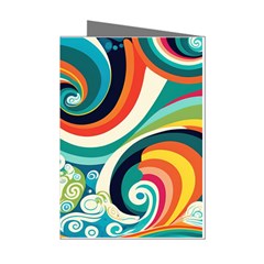 Wave Waves Ocean Sea Abstract Whimsical Mini Greeting Cards (pkg Of 8)