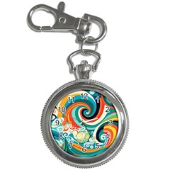 Wave Waves Ocean Sea Abstract Whimsical Key Chain Watches