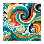 Wave Waves Ocean Sea Abstract Whimsical Medium Glasses Cloth Front