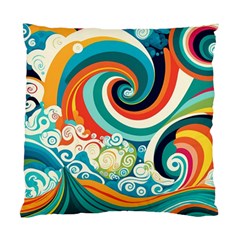 Wave Waves Ocean Sea Abstract Whimsical Standard Cushion Case (one Side) by Jancukart