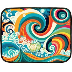 Wave Waves Ocean Sea Abstract Whimsical One Side Fleece Blanket (mini)