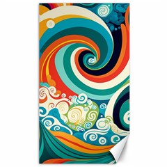 Wave Waves Ocean Sea Abstract Whimsical Canvas 40  X 72  by Jancukart