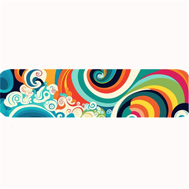 Wave Waves Ocean Sea Abstract Whimsical Large Bar Mat