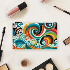 Wave Waves Ocean Sea Abstract Whimsical Cosmetic Bag (small)