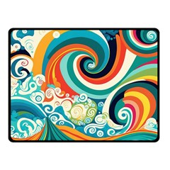 Wave Waves Ocean Sea Abstract Whimsical One Side Fleece Blanket (small) by Jancukart