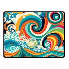 Wave Waves Ocean Sea Abstract Whimsical Fleece Blanket (small) by Jancukart