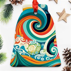 Wave Waves Ocean Sea Abstract Whimsical Ornament (bell)