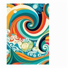 Wave Waves Ocean Sea Abstract Whimsical Small Garden Flag (two Sides)